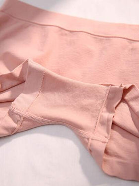 SHEIN 5 قطع موحدة اللون شورت بوكسر سروال قصيرة داخلي