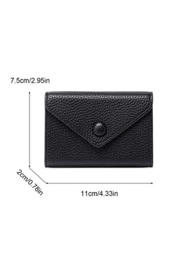 CHARM INFINITE محفظة بطاقات بتصميم مزخرف بالليتشي (التفاح الصيني)، تحتوي على عدة فتحات للبطاقات، مزينة بقلاب وزر، خفيفة الوزن وقابلة للحمل، مناسبة لموظفي المكاتب والاحتفالات والهدايا العيدية، عبارة عن محفظة بطاقات أعمال وائتمانية لسيدات صغيرة الحجم