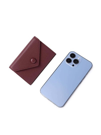 CHARM INFINITE محفظة كروت بطبعة الليتشي ذات فتحات متعددة للبطاقات وغطاء بزر, خفيفة الوزن وسهلة الحمل, مناسبة لحامل بطاقات هوية الموظفين, هدية لعيد الميلاد والمناسبات الخاصة للسيدات, حافظة بطاقات وأعمال وائتمان للنساء، محفظة صغيرة وخفيفة