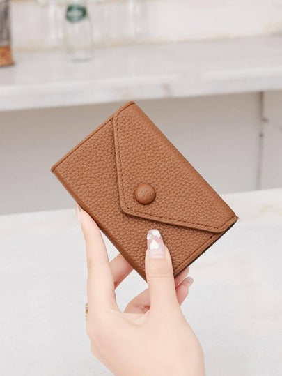 CHARM INFINITE حافظة بطاقات بطبعة الليتشي، مزينة بأزرار ذات فتحات متعددة لحمل البطاقات، محفظة بطاقات ، محفظة أعمال، حافظة بطاقات ائتمانية ، محفظة بطاقات للنساء ، محفظة مصغرة ،محفظة ، محفظة بطاقات RFID
