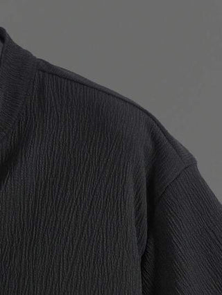 Manfinity Homme قميص نصف أزرار رجالي بلون صلب و قَصَّة فضفاضة