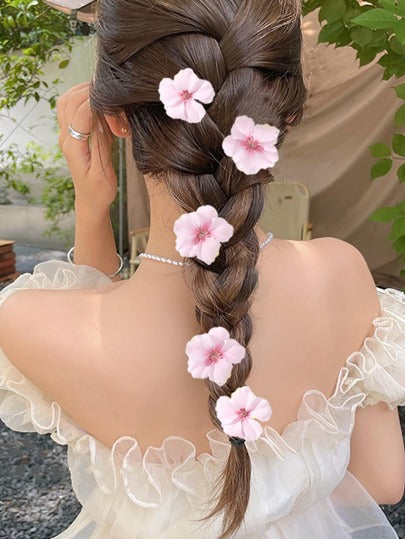 5 قطع مشابك شعر نسائية مزينة بالزهور لديكور الشعر، مشابك شعر بوهيمية، مشابك شعر، إكسسوارات شعر، إكسسوارات رأس، مناسبة للمدرسة والعطلات والملابس النسائية
