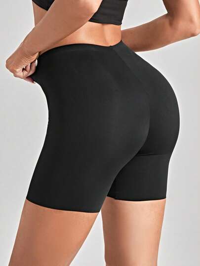 SHEIN شورت داخلي سادة غير ظاهر - 4 قطع