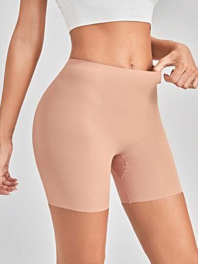 SHEIN شورت داخلي سادة غير ظاهر - 4 قطع