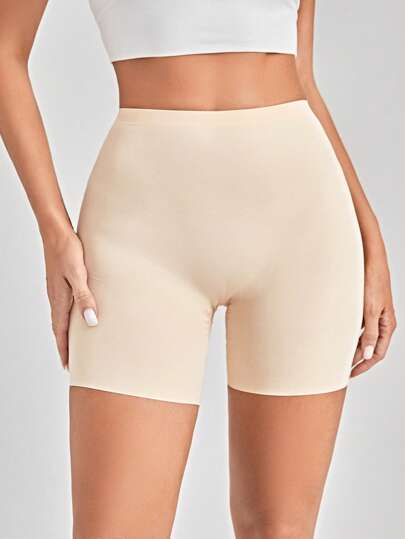 SHEIN شورت داخلي سادة غير ظاهر - 4 قطع