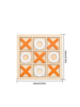 مجموعة 1 من كتل خشبية للعبة الأكس والصفر 3x3 ، لعبة تعليمية للأطفال لتمرين المنطق والتفكير ، لعبة طاولة للديكور عيد الميلاد