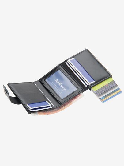 محفظة بطاقات ، حامل بطاقة الائتمان قطعة واحدة مزود بحماية RFID، محفظة ذكية معدنية ألمنيوم بتصميم بسيط للرجال والنساء