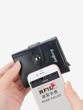 محفظة بطاقات ، حامل بطاقة الائتمان قطعة واحدة مزود بحماية RFID، محفظة ذكية معدنية ألمنيوم بتصميم بسيط للرجال والنساء