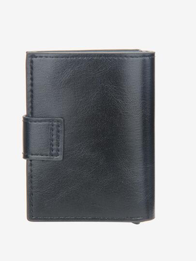 محفظة بطاقات ، حامل بطاقة الائتمان قطعة واحدة مزود بحماية RFID، محفظة ذكية معدنية ألمنيوم بتصميم بسيط للرجال والنساء