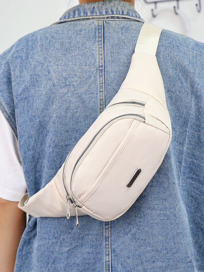 حقيبة خصر نسائية موضة عالية السعة مقاومة للماء متعددة الطبقات حقيبة كتف متقاطعة، حقيبة متعددة الوظائف للوقت الحر، حقيبة الخصر الإنيق لأول يوم من المدرسة