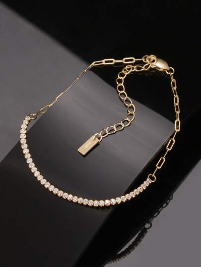 ORSA JEWELS سوار تنس نصف فضة كاملة الأصالة عيار 925 وسلسلة يد من الكوبيكي بدرجة 4a للنساء الرائعات أفضل هدية للعيد الزواج الخطوبة والمجوهرات العرائس