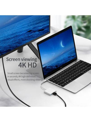 محول NADODO USB C HDMI متوافق مع أجهزة الكمبيوتر المحمول أبل، مهايئ HDMI PRO مع منفذ USB 3.0 و منفذ شحن PD [متوافق مع Thunderbolt 3] لأجهزة Air, iPad Pro, XPS, Surface Go/Pro 8, Galaxy S21