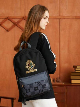 HARRY POTTER X SHEIN حقيبة ظهر كلاسيكية متوسطة الحجم بسعة كبيرة،مقاومة للماء،طراز كاجوال كلاسيكي، قابلة للتعديل للفتيات المراهقات والنساء الطالبات،مناسبة للكلية والعمل والأعمال والتنقل والخارج والجولات، خفيفة الوزن ومتينة، حقيبة ظهر صغيرة أنيقة ومميزة للع