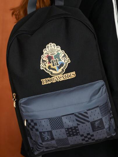 HARRY POTTER X SHEIN حقيبة ظهر كلاسيكية متوسطة الحجم بسعة كبيرة،مقاومة للماء،طراز كاجوال كلاسيكي، قابلة للتعديل للفتيات المراهقات والنساء الطالبات،مناسبة للكلية والعمل والأعمال والتنقل والخارج والجولات، خفيفة الوزن ومتينة، حقيبة ظهر صغيرة أنيقة ومميزة للع