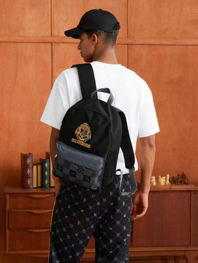 HARRY POTTER X SHEIN حقيبة ظهر كلاسيكية متوسطة الحجم بسعة كبيرة،مقاومة للماء،طراز كاجوال كلاسيكي، قابلة للتعديل للفتيات المراهقات والنساء الطالبات،مناسبة للكلية والعمل والأعمال والتنقل والخارج والجولات، خفيفة الوزن ومتينة، حقيبة ظهر صغيرة أنيقة ومميزة للع