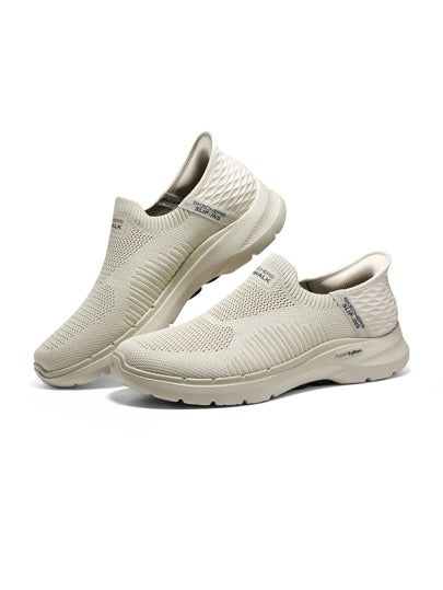 Skechers أحذية مشي رجالية، أحذية رياضية خارجية، أحذية جري شبكية قابلة للتنفس، أحذية ركاب غير رسمية 894235-NAT