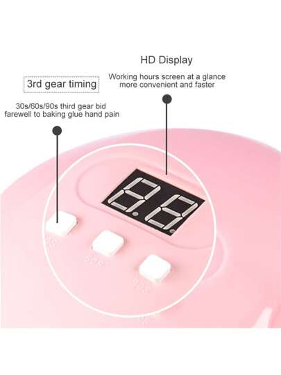 مجفف أظافر قطعة واحدة لتجفيف الجل الممدد الأكريلي ب- 18قطعة LED عالية الطاقة وموفر بالطاقة USB محمول
