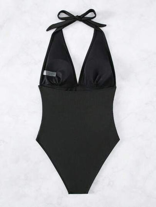 مايوه حريمي قطعة واحدة Swim Basics ملابس سباحة قطعة واحدة تجاعيد رسن