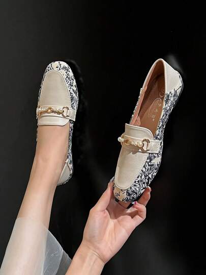 Mengshangli أحذية نسائية مسطحة سهلة الارتداء للخريف/الشتاء، أحذية جلدية بطراز بريطاني متعدد الاستخدامات