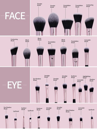 MAANGE مجموعة فرشاة ماكياج احترافية من MAANGE مكونة من 30 قطعة، أدوات ماكياج مصنوعة من ألياف ناعمة لسهولة الحمل، فرشاة لوضع الأساس، فرشاة ظل العيون، فرشاة للحواجب، مجموعة فرشاة للسفر فرش ميكب فرشا مكياج فرشا فرشاة مكياج فرش مكياج مكياج فراش فراش مكياج