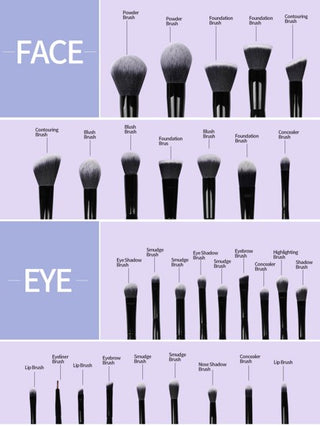 MAANGE مجموعة 30 فرشاة مكياج احترافية من MAANGE، أدوات مكياج بألياف ناعمة لسهولة الحمل، فرشاة أساس، فرشاة ظلال العيون، فرشاة الحواجب، مجموعة فرش للسفر فرش ميكب فرشا مكياج فرشا فرشاة مكياج فرش مكياج مكياج فراش فراش مكياج