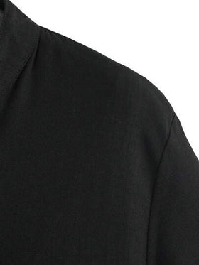 Manfinity Homme قميص غير ملائم ذو لون أحادي للرجال، قميص كاجوال نصف أزرار