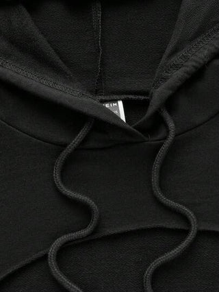EZwear هوديي جزئي ذو رباط شد، باللون الأسود والأبيض ، توبات ذات أكمام طويلة