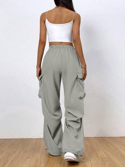 EZwear بنطلون كارجو جيب جانبي قلاب