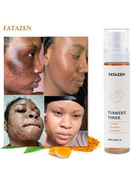 FATAZEN منعش طبيعي عضوي من الكركم، غني بفيتامين سي، مرطب ومنظف للمسام، لطيف وغير مهيج