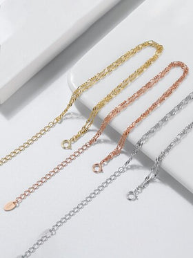 ORSA JEWELS سوار سلسلة مزدوجة من الفضة الاسترلينية الأصلية 925 ، سلسلة يد للنساء مكتشفة ، مجوهرات مصقولة للإنهاء ، هدية لعيد الميلاد ، والذكرى السنوية ، والزفاف ، وحفلة العطلات