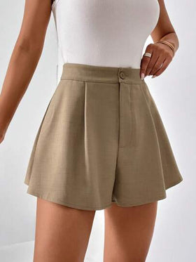 SHEIN Essnce شورت بساق واسع موحدة اللون