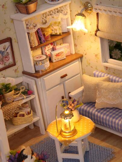طقم المواد خشب DIY حديث محل قهوة تصميم DIY الى منزل قطعة واحدة