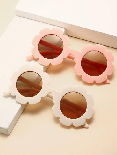 زوجان من النظارات الأنيقة ذات تصميم الزهور للأطفال