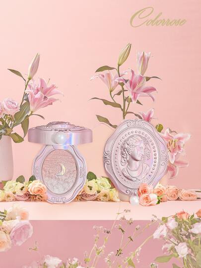 COLORROSE بودرة خدود ذات لمعة طبيعية، خدود لؤلؤية وخدود مطفأة، خفيفة وناعمة، عالية التلوين، سهلة الامتزاج، مع مرآة، لوحة خدود مظللة ومبرزة، لوحة ظلال العيون، مستحضرات تجميل للوجه