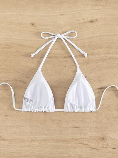 Swim Basics ملابس علوية بيكيني نسائية رباط الظهر الصاف