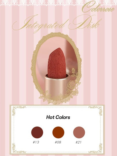 COLORROSE أحمر شفاه بلمعة مطفأة، أحمر شفاه ذو لون حيوي فائق، أحمر شفاه عالي الصبغة، صيغة كريمية مرطبة، لون أحمر تمر هندي
