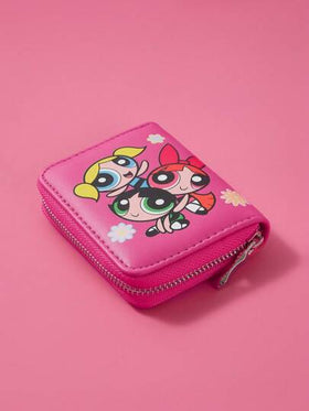 The Powerpuff Girls | ROMWE محفظة صغيرة ميني كاجوال تصميم رسوم كارتون & نمط زهري بسستة حول الى اليومي