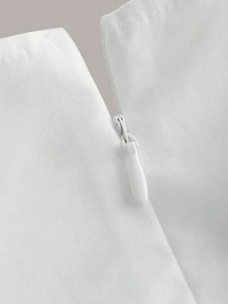 EZwear بلوزة قصيرة ذات أكمام طويلة، أكمام واسعة وجيوب قلابة