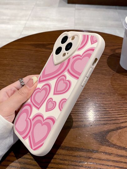 حالة حماية هاتف بشكل قلب من الجلد وال-TPU متوافقة مع هواتف iPhone 11, 13, 14, 15, 15 برو, 15 برو ماكس, iPhone 16, 16 برو, 16 بلس, 16 برو ماكس