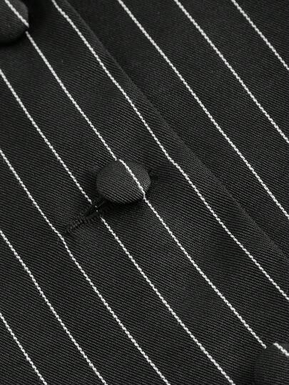 X Antonella  EZwear بليزر صدرية طباعة مخطط أزرار أمامية قصير