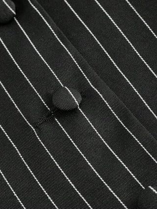 X Antonella  EZwear بليزر صدرية طباعة مخطط أزرار أمامية قصير