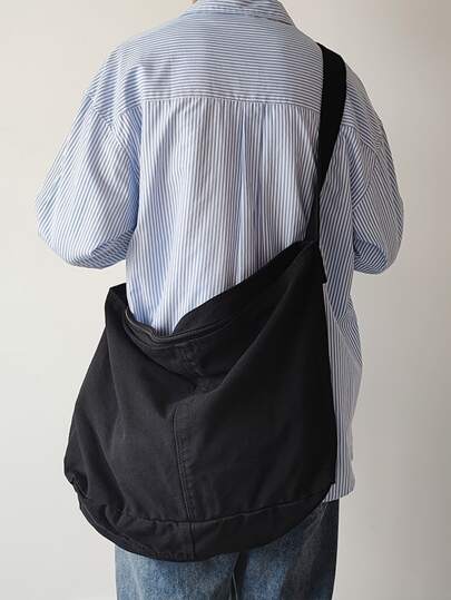 حقيبة كروس بودي قابلة للتعديل ذات لون أحادي وغطاء قابل للطي، حقيبة رسول صغيرة خفيفة الوزن مقاومة للماء من البولي يوريثان، حقيبة رياضية يومية للرجال، حقيبة صغيرة للهاتف المحمول، حقيبة جانبية، هدايا عيد الحب، حقيبة للسفر