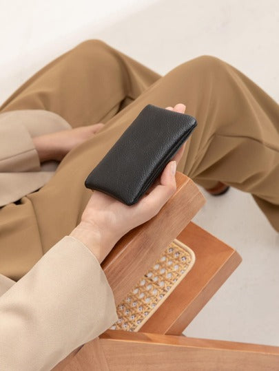 محفظة سريعة قصيرة بنمط الليتشي مع فتحات للبطاقات وسلسلة المفاتيح والجيب كهدية كيس هدايا للنساء محفظة صغيرة محفظة رجال محفظة سفر ومحفظة العملات