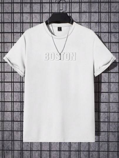 ملابس رجالي Manfinity ModaGents تي شيرت نمط عبارة للرجال