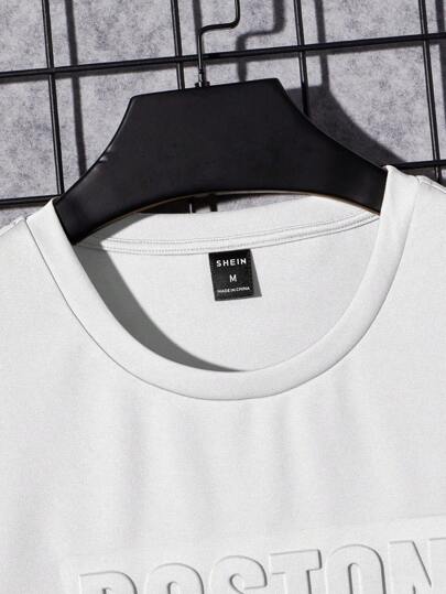 ملابس رجالي Manfinity ModaGents تي شيرت نمط عبارة للرجال