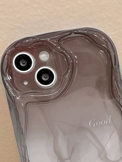 غطاء جوال شفاف بطبعة رخام متوافق مع iPhone 15/15Pro/15Plus/15Promax