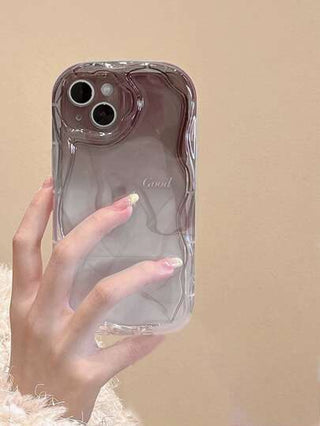 غطاء جوال شفاف بطبعة رخام متوافق مع iPhone 15/15Pro/15Plus/15Promax