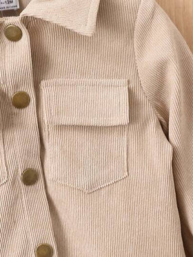 SHEIN قميص جيب قلاب مع بنطلون بدون تي شيرت للاولاد الاطفال