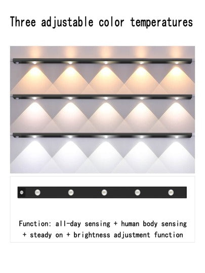 مصباح Led زخرفي بعين القط متعدد الألوان ، مصباح للكابينة بميزة الاستشعار ، مصباح Led بميزة الاستشعار للجسم