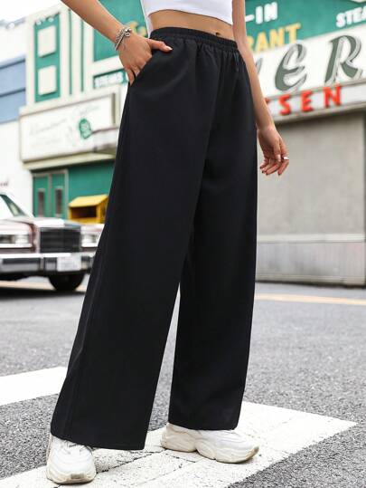 SHEIN Unity بناطيل ضيقة الساق ملونة بلون أحادي للنساء للارتداء اليومي